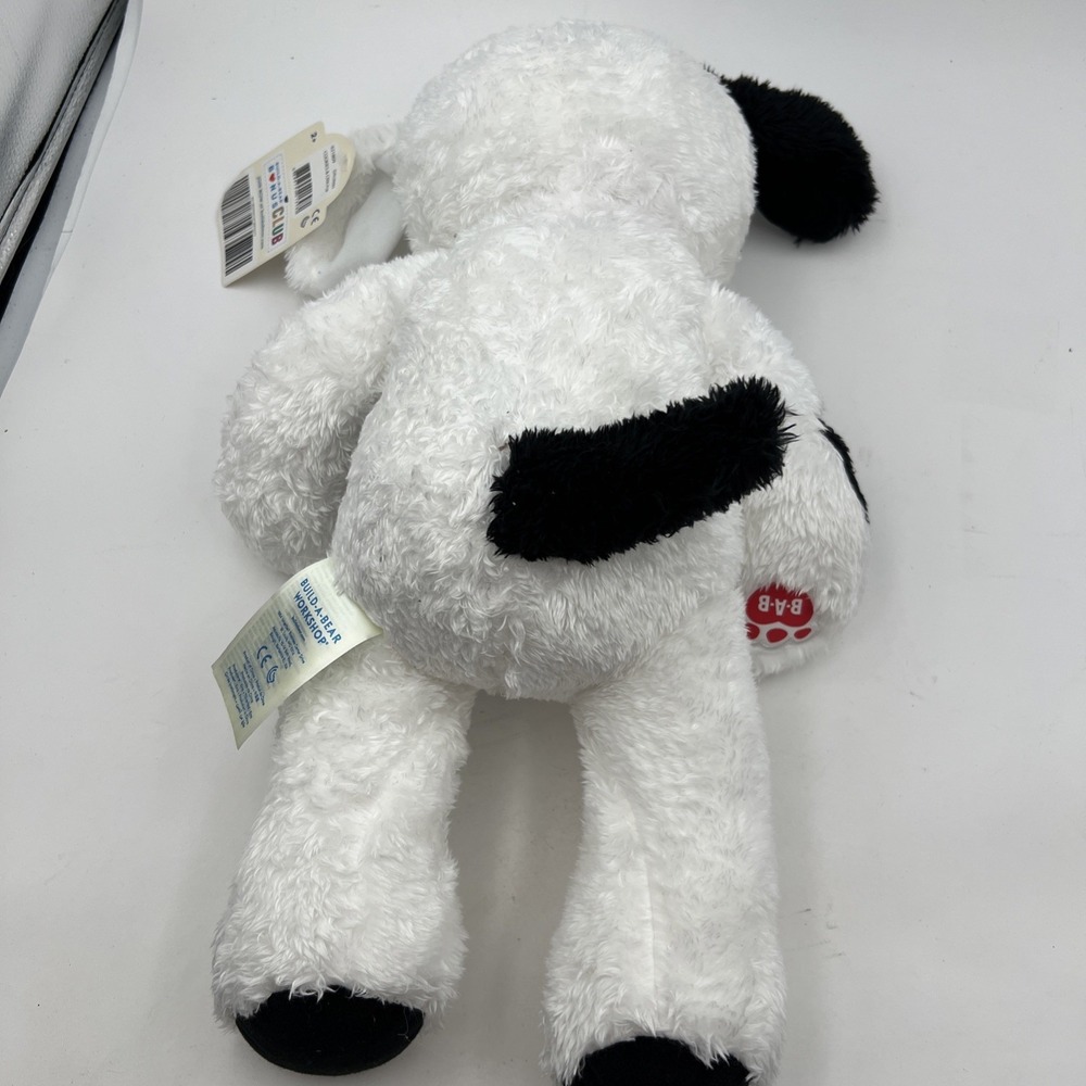 Build A Bear Cookies And Cream Black And White Puppy Dog Spots Plush 16" - Picture 7 of 11